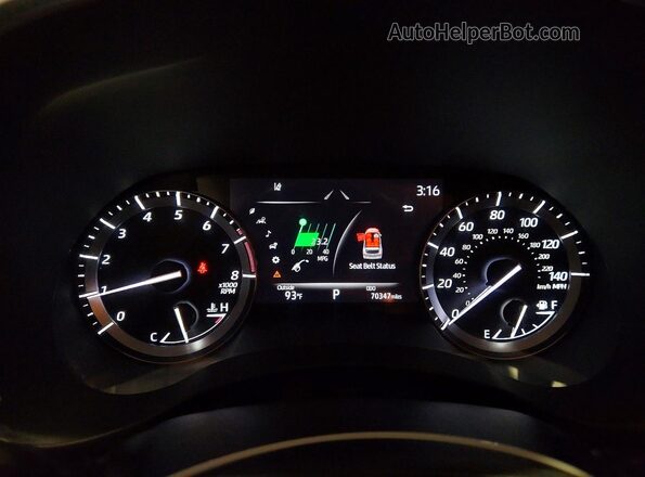 5TDGZRBHXLS046755 2020 TOYOTA HIGHLANDER Black ხელსაწყოთა პანელის ხედი