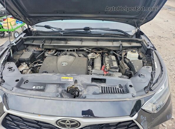 5TDGZRBHXLS508876 2020 TOYOTA HIGHLANDER Black Widok naklejki z numerem VIN