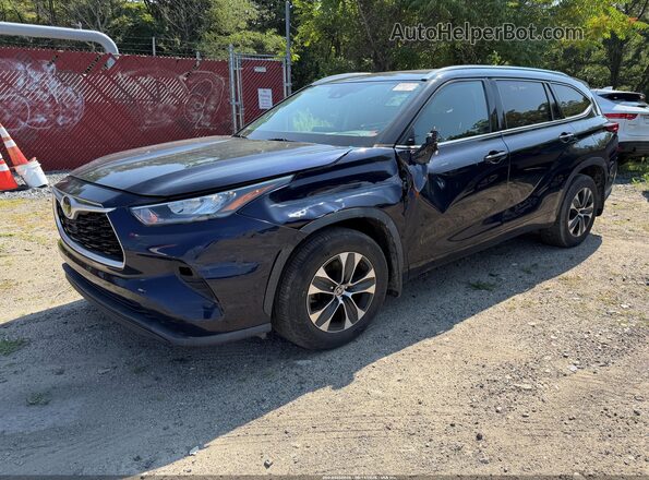 5TDGZRBHXLS512460 2020 TOYOTA HIGHLANDER Dark Blue Front view