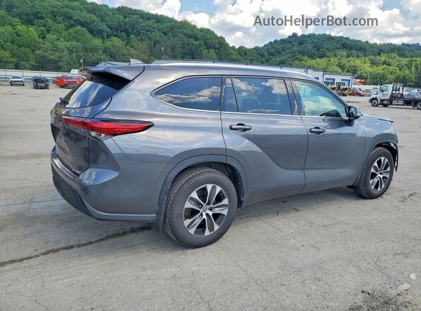 5TDGZRBHXMS076386 2021 TOYOTA HIGHLANDER Charcoal Rear right