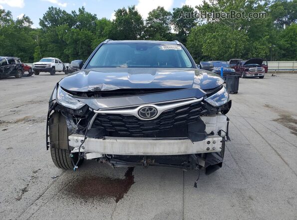 5TDGZRBHXMS076386 2021 TOYOTA HIGHLANDER Charcoal Front view