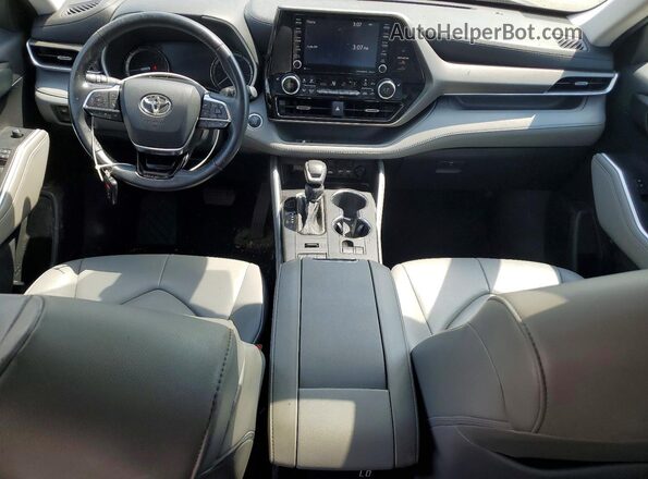 5TDGZRBHXMS076386 2021 TOYOTA HIGHLANDER Charcoal Dashboard view