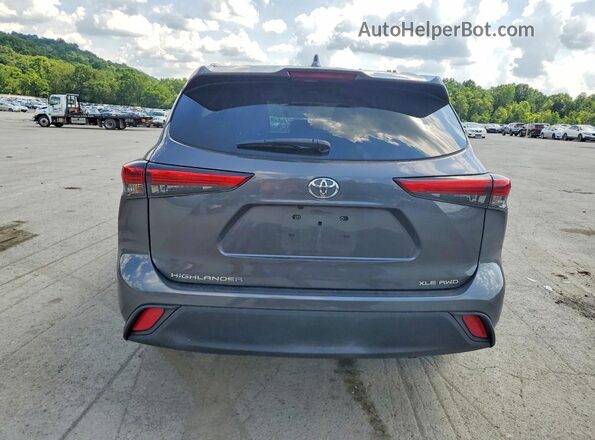 5TDGZRBHXMS076386 2021 TOYOTA HIGHLANDER Charcoal Rear view