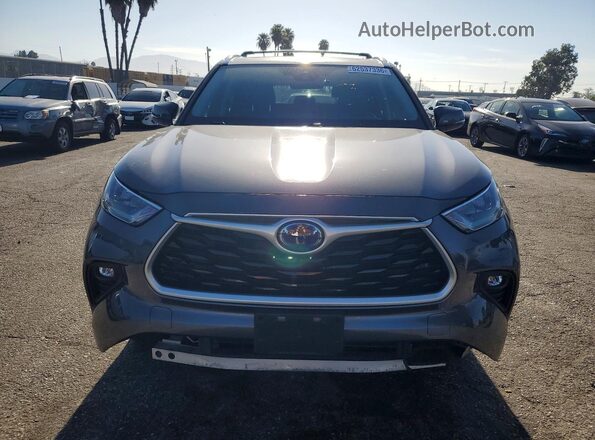 5TDHARAH2LS500350 2020 TOYOTA HIGHLANDER Gray Front view