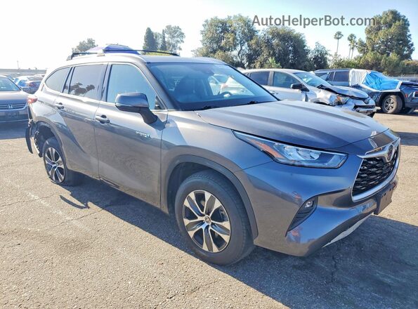5TDHARAH2LS500350 2020 TOYOTA HIGHLANDER Gray Front right