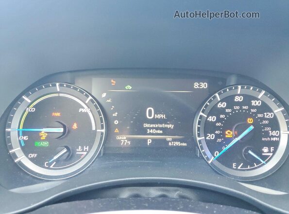 5TDHARAH2LS500350 2020 TOYOTA HIGHLANDER Gray Instrument cluster view