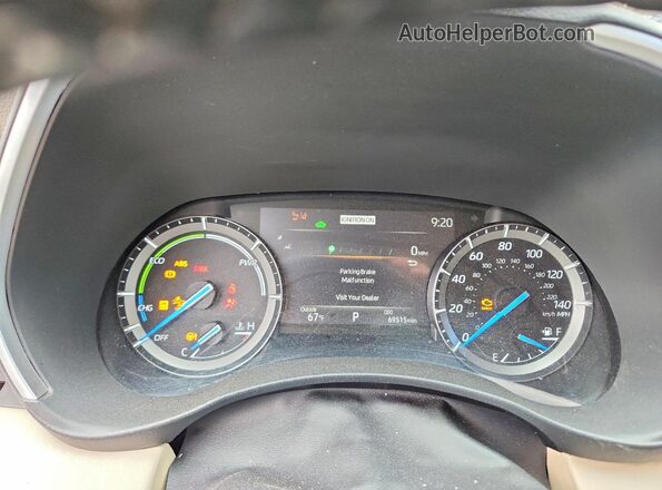 5TDHBRCH5MS050849 2021 TOYOTA HIGHLANDER White Widok zestawu wskaźników