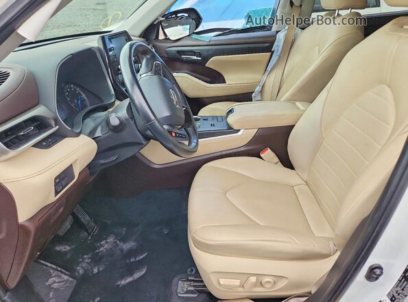5TDHBRCH5MS050849 2021 TOYOTA HIGHLANDER White Widok wnętrza z przodu