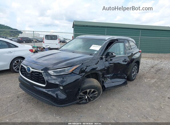 5TDHBRCH7MS024060 2021 TOYOTA HIGHLANDER Black Vista tres cuartos delantera izquierda