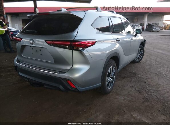 5TDHZRAH6MS090078 2021 TOYOTA HIGHLANDER Silver Trasero derecho