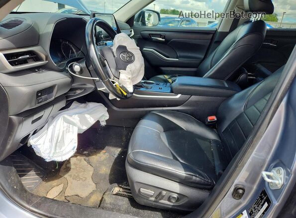 5TDHZRAH9MS043272 2021 TOYOTA HIGHLANDER Gray წინა სალონის ხედი