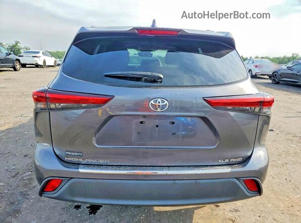 5TDHZRBH0LS508230 2020 TOYOTA HIGHLANDER Gray Հետևի տեսք