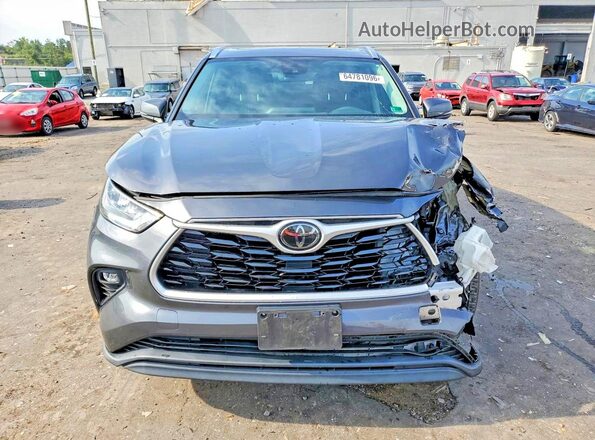 5TDHZRBH0LS508230 2020 TOYOTA HIGHLANDER Gray Դիմացի տեսք