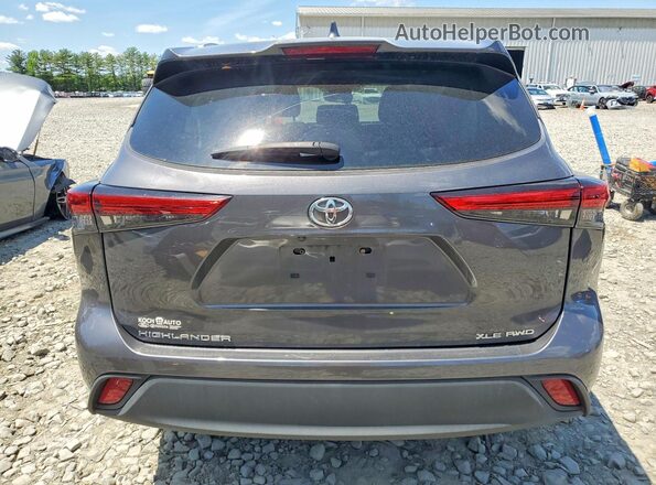 5TDHZRBH0MS081553 2021 TOYOTA HIGHLANDER Gray უკანა ხედი