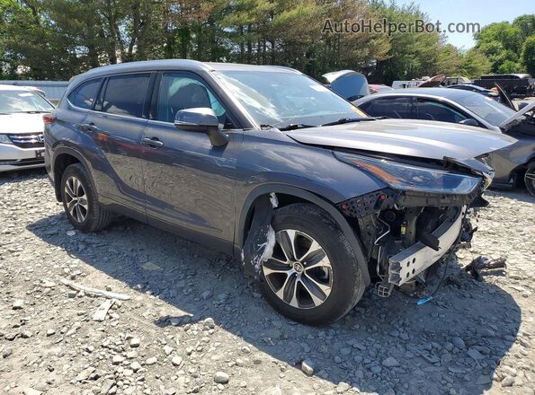 5TDHZRBH0MS081553 2021 TOYOTA HIGHLANDER Gray წინა მარჯვენა