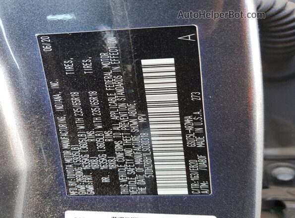 5TDHZRBH1LS030318 2020 TOYOTA HIGHLANDER Silver Widok komory silnika