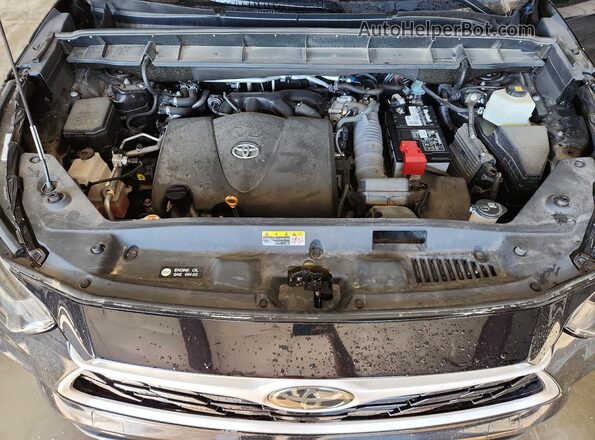 5TDHZRBH1MS091203 2021 TOYOTA HIGHLANDER Black Вид підкапотного простору
