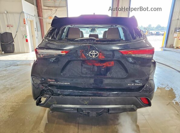 5TDHZRBH1MS091203 2021 TOYOTA HIGHLANDER Black Вид ззаду