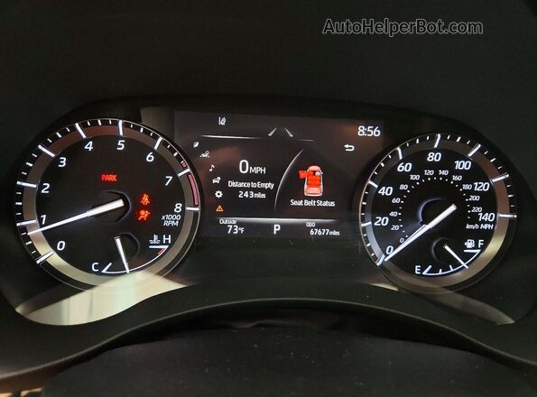 5TDHZRBH1MS091203 2021 TOYOTA HIGHLANDER Black Вид щитка приладів