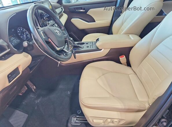 5TDHZRBH1MS091203 2021 TOYOTA HIGHLANDER Black Вид салону спереду
