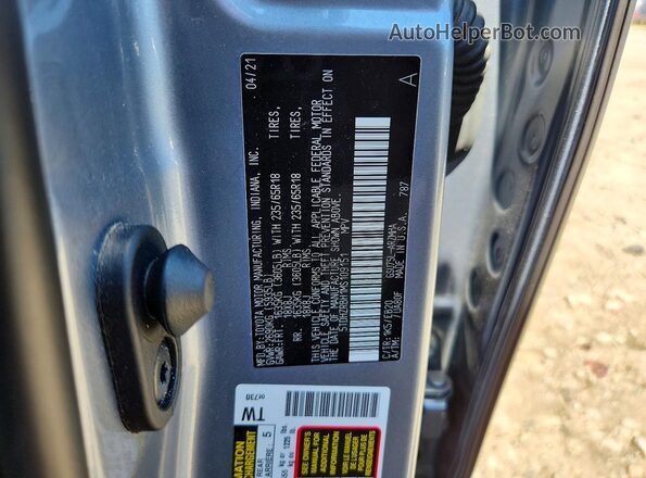5TDHZRBH1MS109151 2021 TOYOTA HIGHLANDER Blue VIN կոդի պիտակի տեսք