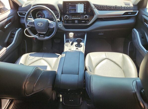 5TDHZRBH1MS109151 2021 TOYOTA HIGHLANDER Blue Առջևի վահանակի տեսք