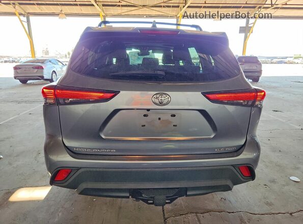 5TDHZRBH3LS029641 2020 TOYOTA HIGHLANDER Gray Widok z tyłu