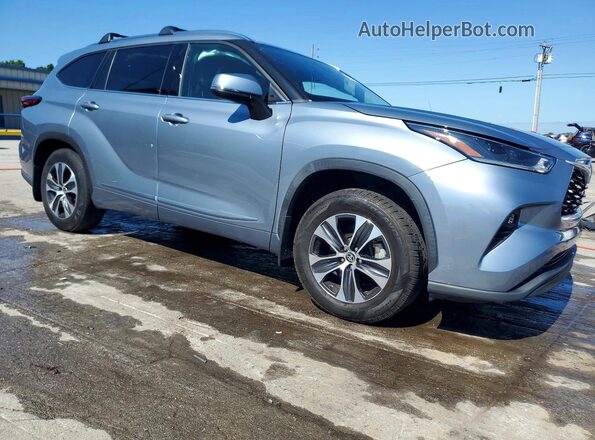 5TDHZRBH3MS134875 2021 TOYOTA HIGHLANDER Синий Передняя правая четверть