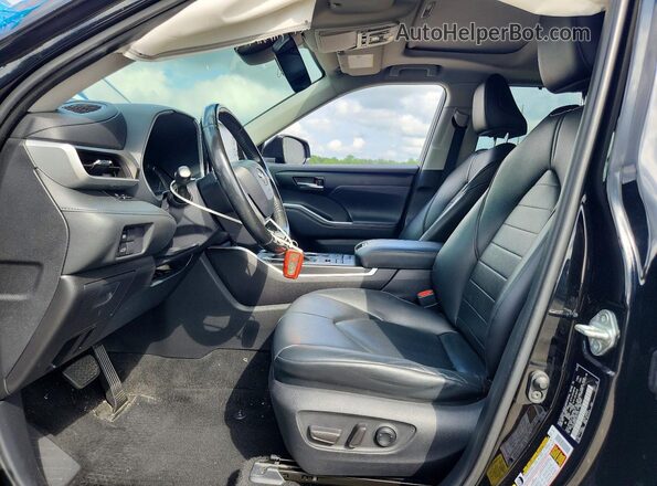 5TDHZRBH5LS041791 2020 TOYOTA HIGHLANDER Black Widok wnętrza z przodu