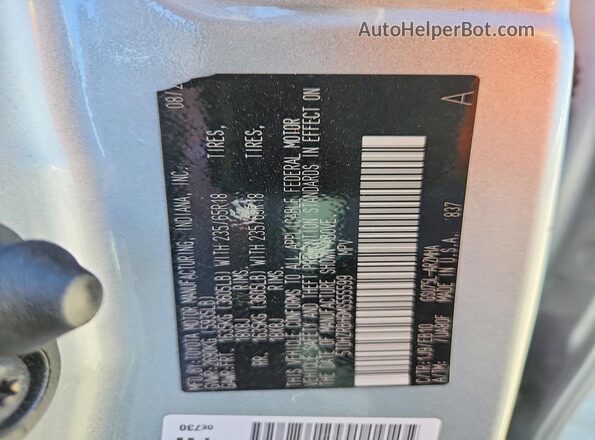 5TDHZRBH6MS555599 2021 TOYOTA HIGHLANDER Серебряный Вид наклейки с VIN-кодом