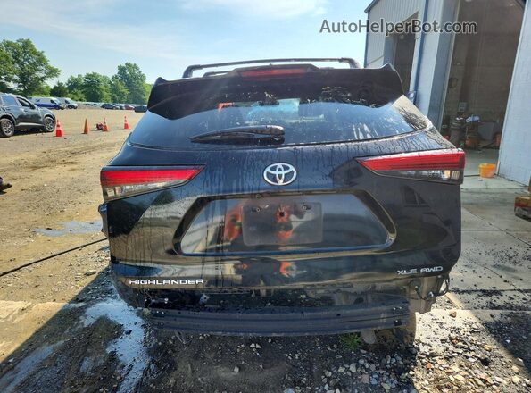 5TDHZRBH8LS503177 2020 TOYOTA HIGHLANDER Black Rear view
