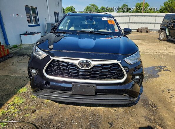 5TDHZRBH8LS503177 2020 TOYOTA HIGHLANDER Black Front view