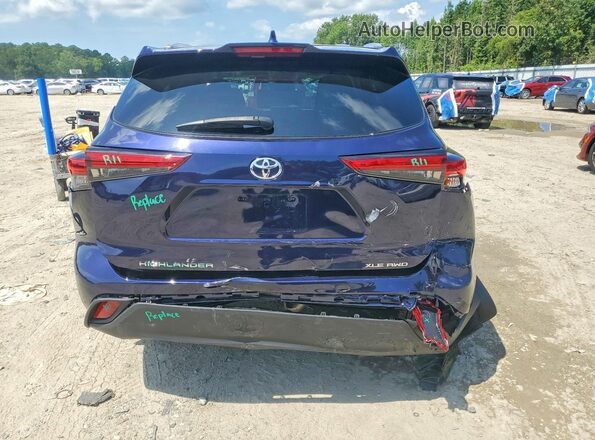 5TDHZRBH8MS104903 2021 TOYOTA HIGHLANDER Blue Widok z tyłu