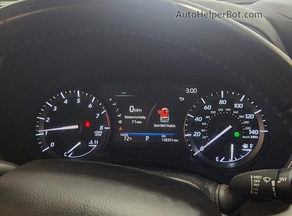 5TDHZRBHXMS073864 2021 TOYOTA HIGHLANDER White Вид щитка приладів