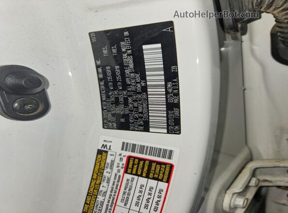 5TDHZRBHXMS073864 2021 TOYOTA HIGHLANDER White Вид наклейки з VIN-кодом