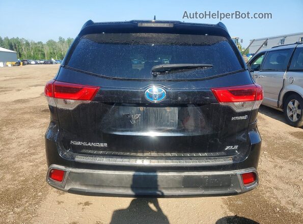 5TDJGRFH0JS040062 2018 TOYOTA HIGHLANDER Black Rear view
