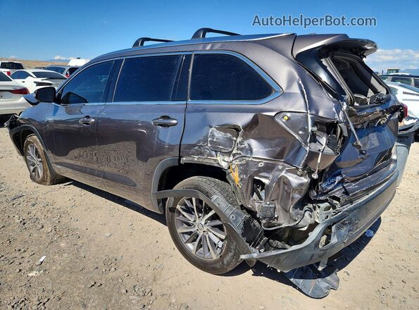 5TDJGRFH3JS047247 2018 TOYOTA HIGHLANDER Gray Rear left