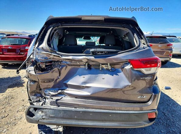 5TDJGRFH3JS047247 2018 TOYOTA HIGHLANDER Gray Rear view