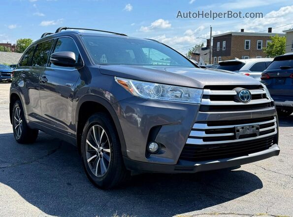5TDJGRFH7JS045355 2018 TOYOTA HIGHLANDER Gray Вид спереду