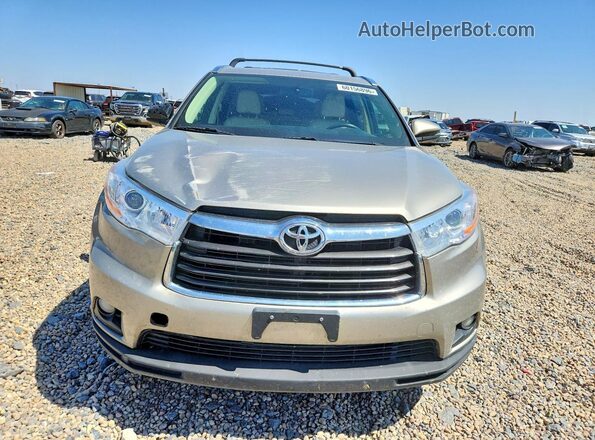5TDJKRFH0GS283975 2016 TOYOTA HIGHLANDER Tan Вид спереду