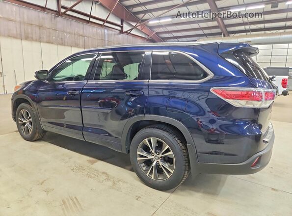 5TDJKRFH1GS231111 2016 TOYOTA HIGHLANDER Blue Rear left