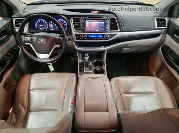 5TDJKRFH1GS231111 2016 TOYOTA HIGHLANDER Blue Dashboard view