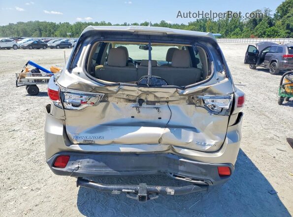 5TDJKRFH1GS274735 2016 TOYOTA HIGHLANDER Tan უკანა ხედი
