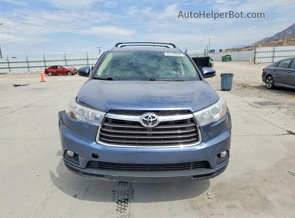 5TDJKRFH1GS323867 2016 TOYOTA HIGHLANDER Blue Դիմացի տեսք
