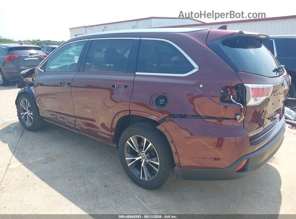5TDJKRFH1GS335209 2016 TOYOTA HIGHLANDER Beige Tył lewy