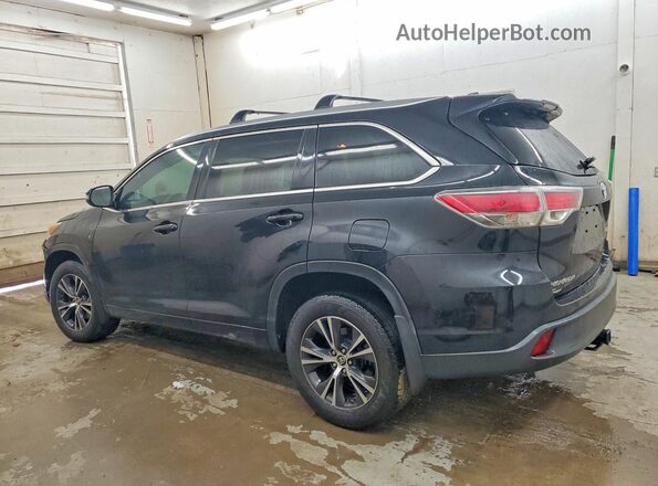 5TDJKRFH2GS225608 2016 TOYOTA HIGHLANDER Black Задня ліва чверть