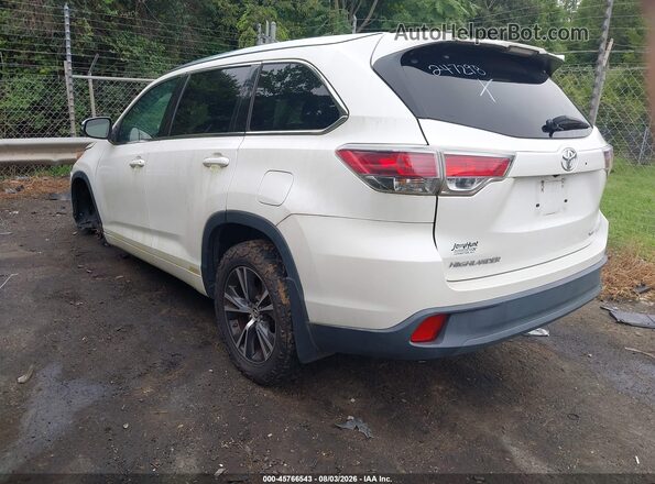 5TDJKRFH2GS247298 2016 TOYOTA HIGHLANDER White Trasero izquierdo
