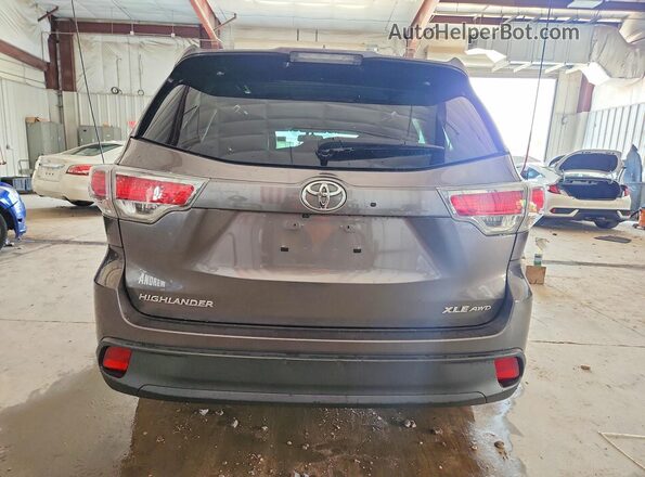 5TDJKRFH2GS313655 2016 TOYOTA HIGHLANDER Gray Widok z tyłu