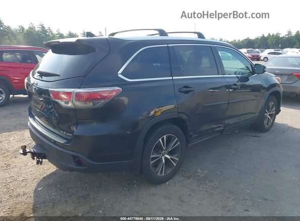 5TDJKRFH3GS278205 2016 TOYOTA HIGHLANDER Black Հետևի աջ