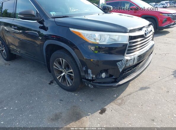 5TDJKRFH3GS278205 2016 TOYOTA HIGHLANDER Black Դիմացի տեսք
